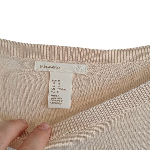 EUC H&M Cream Top, M - Picture 3 of 6